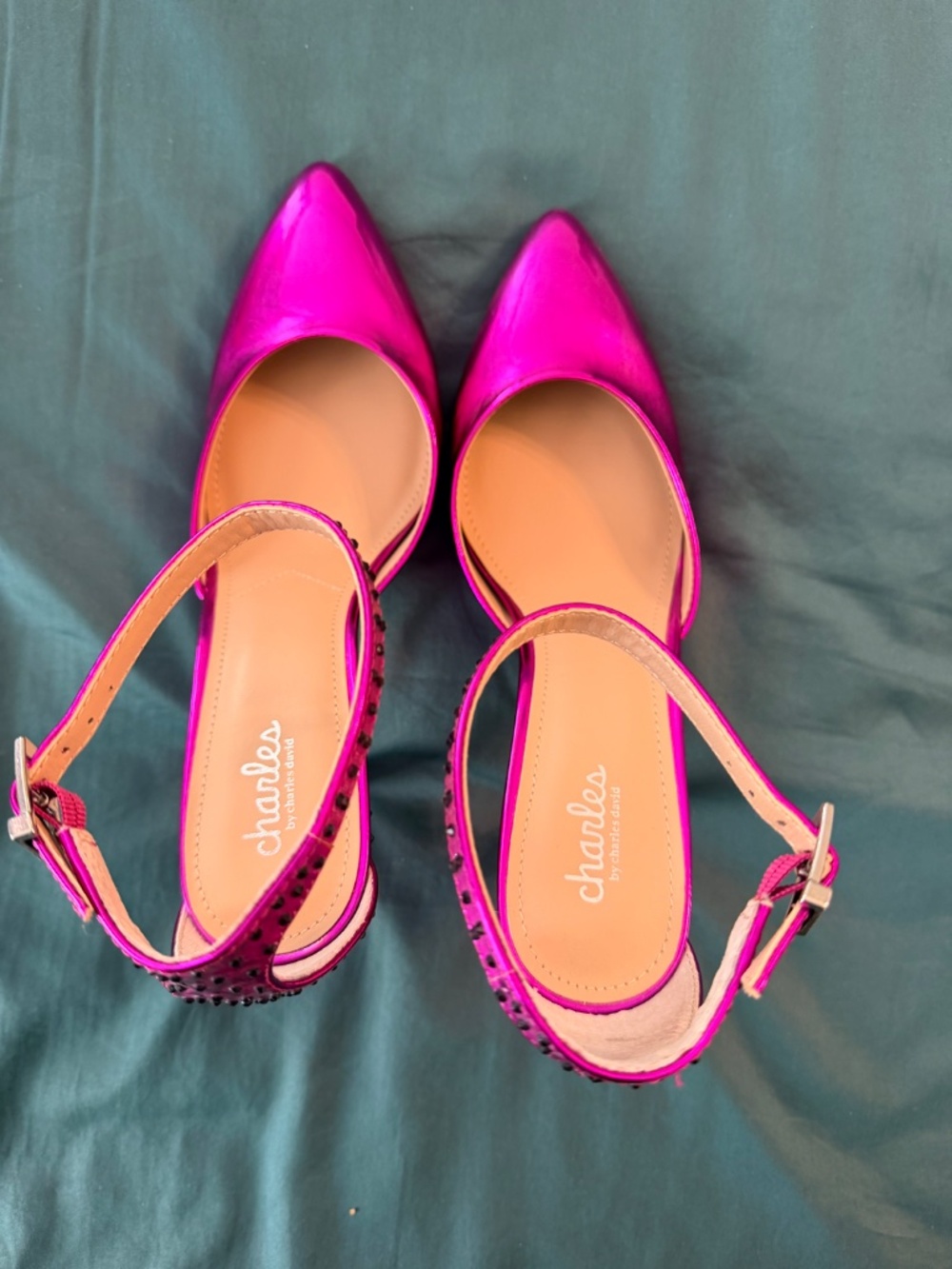 Metallic Fuschia Heels - Picture 3 of 7